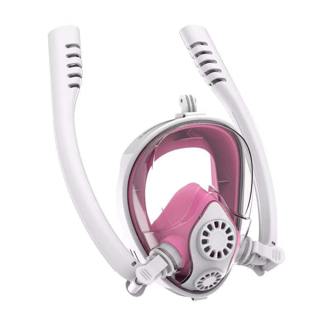 Double Tube Diving Mask Full Dry Snorkeling Suit Adult Swimming Anti-fog Mask