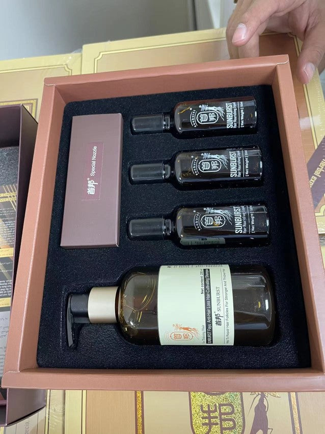 Traje Líquido Renovador Capilar Paquete de Seis Botellas Tónico para el Crecimiento del Cabello Adicional Express