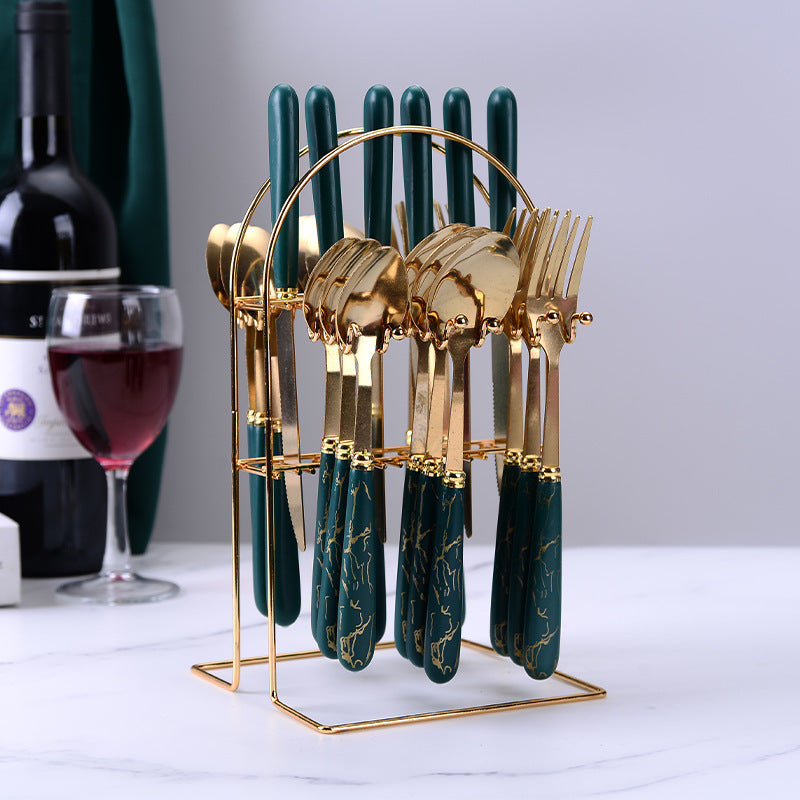 Stainless Steel Tableware Nordic Style 24-piece Set