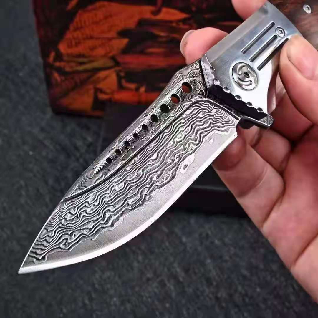 Hand Forged Pattern Folding Knife