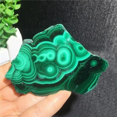 Natural Malachite Green Grinding Slice Mineral Specimen Ornamental Stone