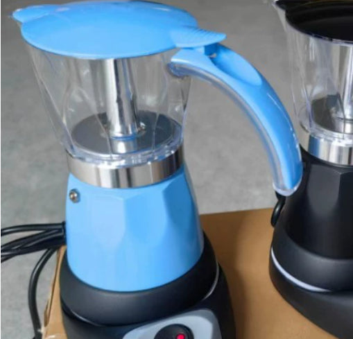 Octagonal Electric Heating Moka Pot Coffee Making Aluminum Appliance