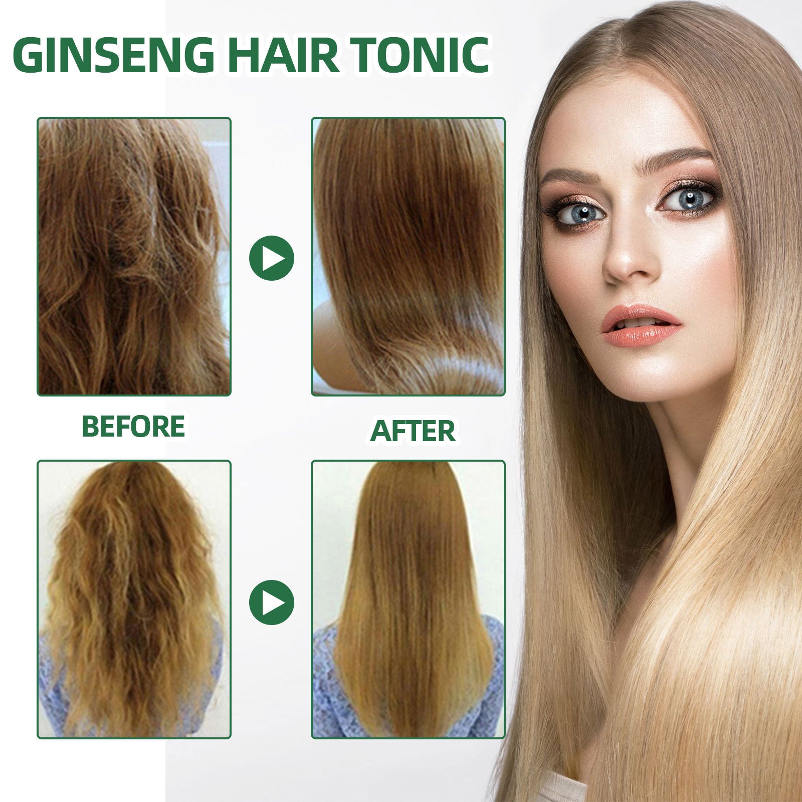Ginseng Hair Growth Liquid Spray To Prevent Hair Loss