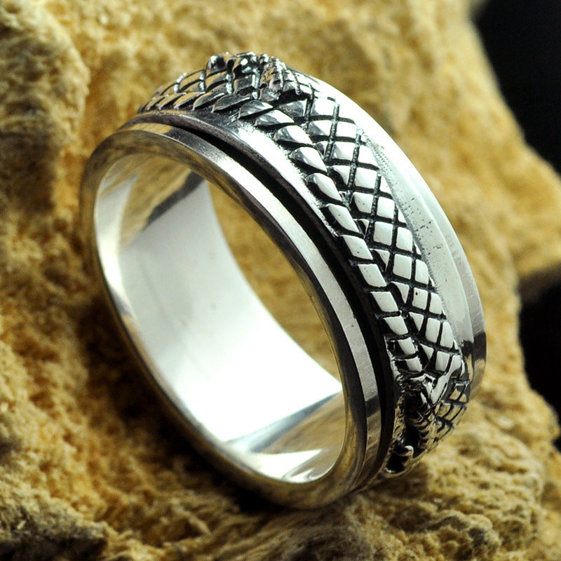 Rotatable Wide Ring Domineering Retro Fashion