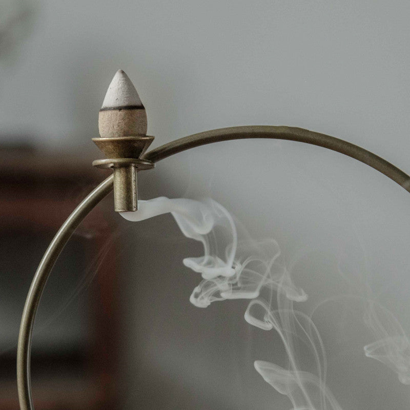 Solid Wood Metal Incense Burner To View Cigarettes And Household Decorations