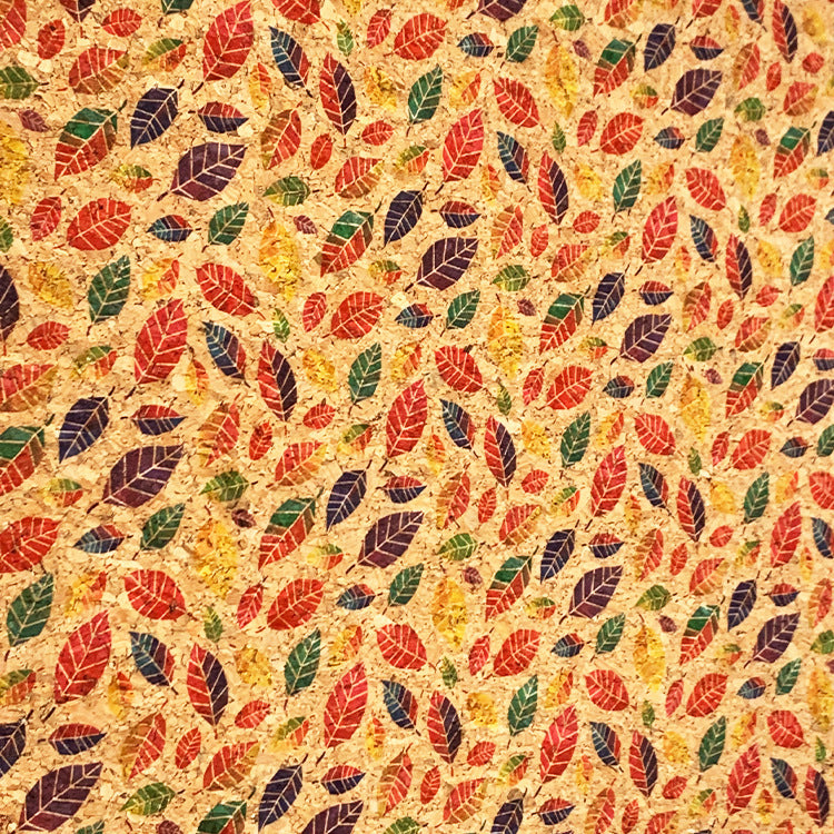 Cork Cloth Leaf Print Wallpaper Oak Bark Luggage Fabric