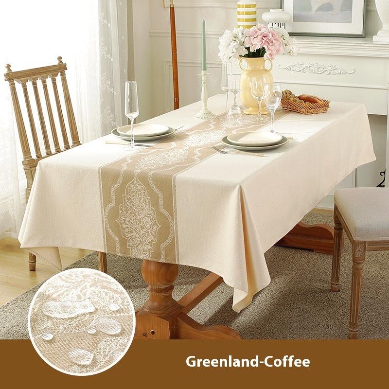 Light Luxury Waterproof And Oil Resistant Dining Table Cloth Thickened