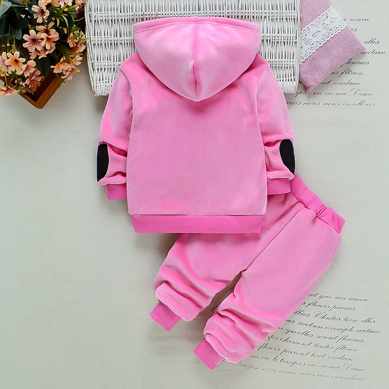 Love Letter Double-faced Velvet Plus Velvet Thick Hooded Sweater