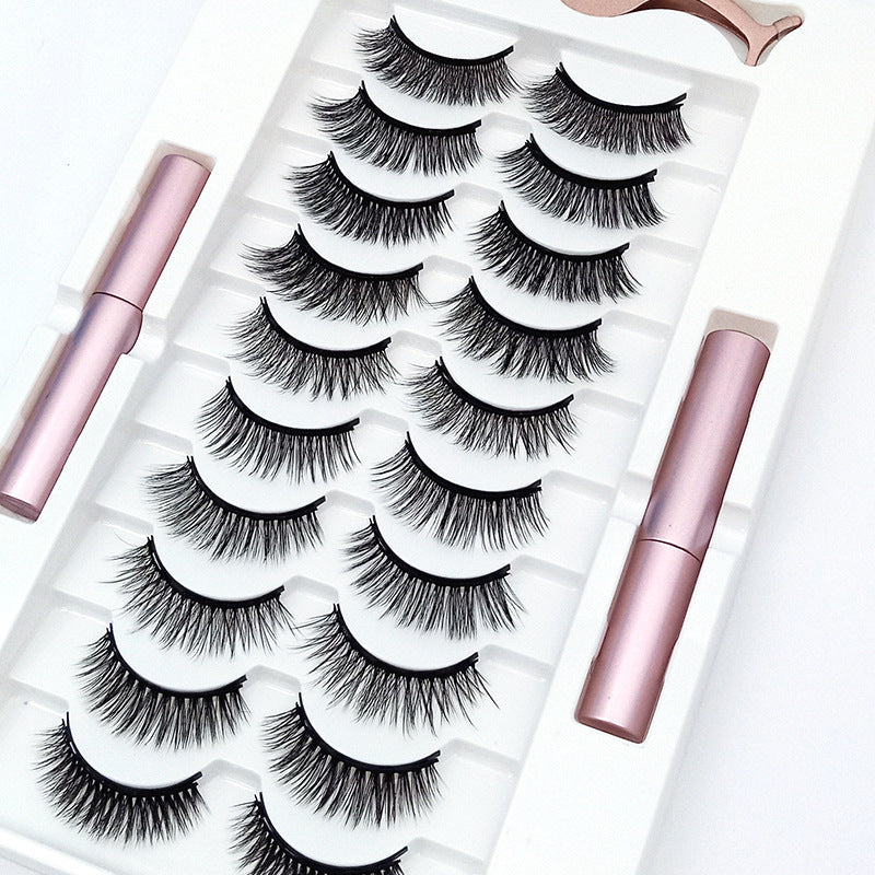 Ten Pairs Of Glue-free Magnet Mixed Eyelash