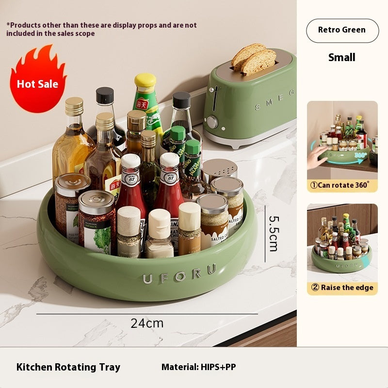 Rotating Kitchen Rack Multi-function Seasoning Plate