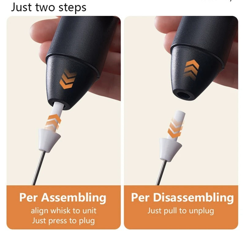 Electric Milk Frother Coffee Handheld Wireless Charging Milk Frother