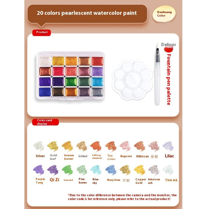 Pearlescent Paint Art Raw Solid Watercolor