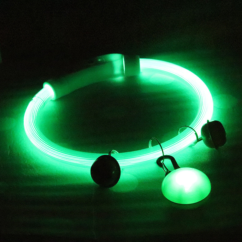 Dog Shiny Dog Collar Pet Luminous Dog Walking Light Dog Collar Collar