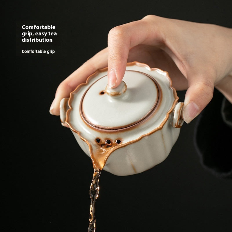 Ru Kiln Convenient Tea Cup Set One Pot One Cup Single Personal Tea Set