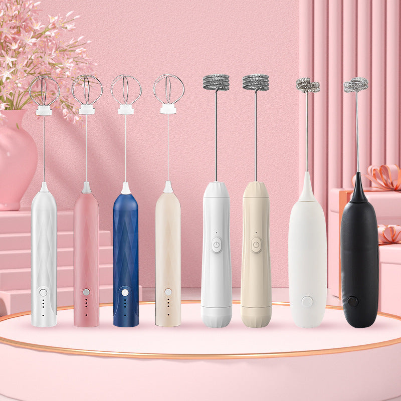 Electric Milk Frother Handheld Egg Beater
