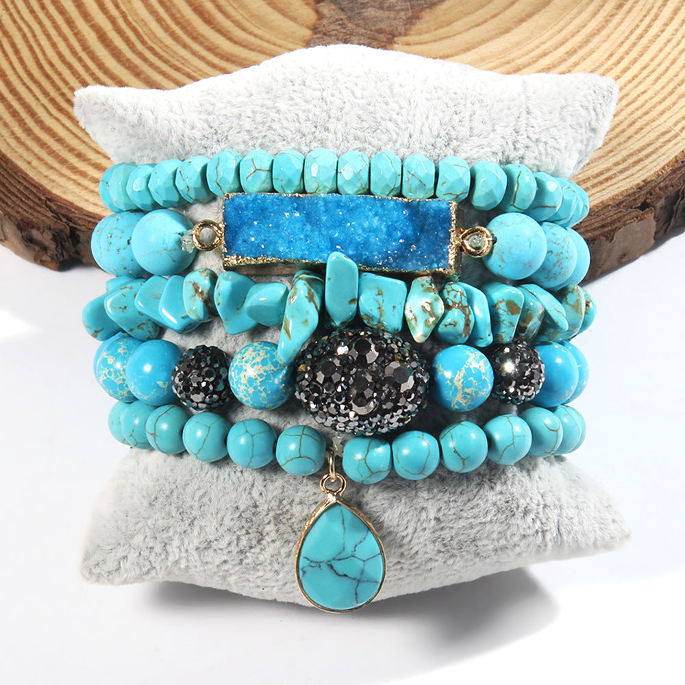 Women's Fashion Versatile Glass Beaded Stretch Bracelet