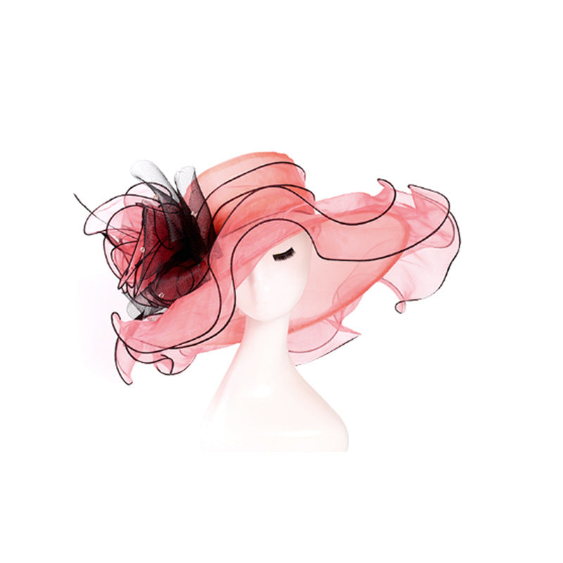 Fashion Big Brim Hat Fashion Organza