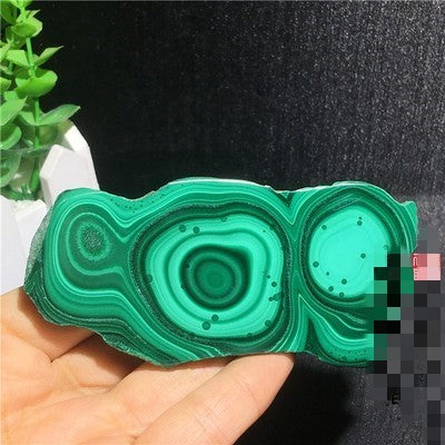 Natural Malachite Green Grinding Slice Mineral Specimen Ornamental Stone