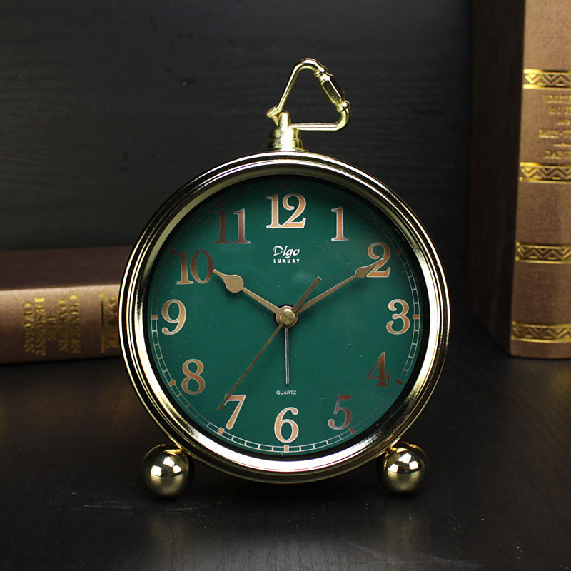 Luxury Gold-plated Silent Metal Alarm Clock
