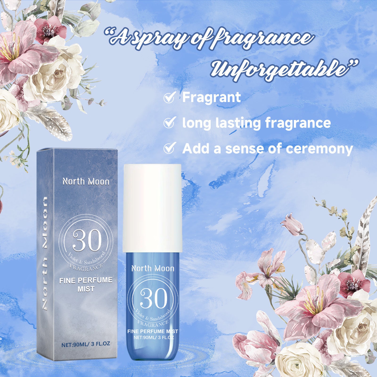 Violet Perfume Spray Behind Ear Wrist Lasting Fragrance