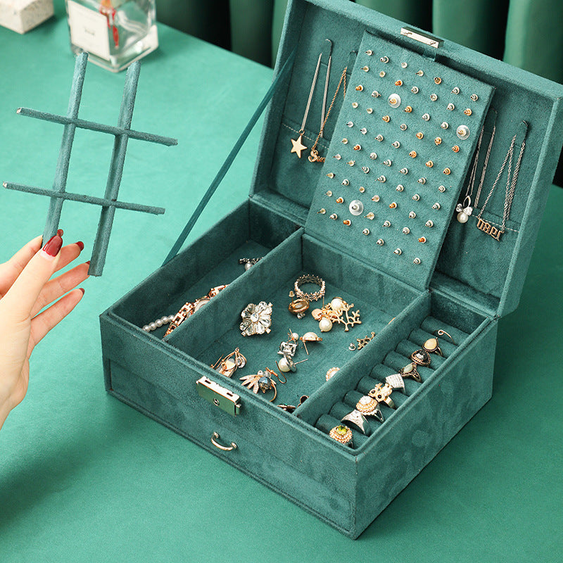 Retro Jewelry Box Korean Jewelry Storage Multilayer