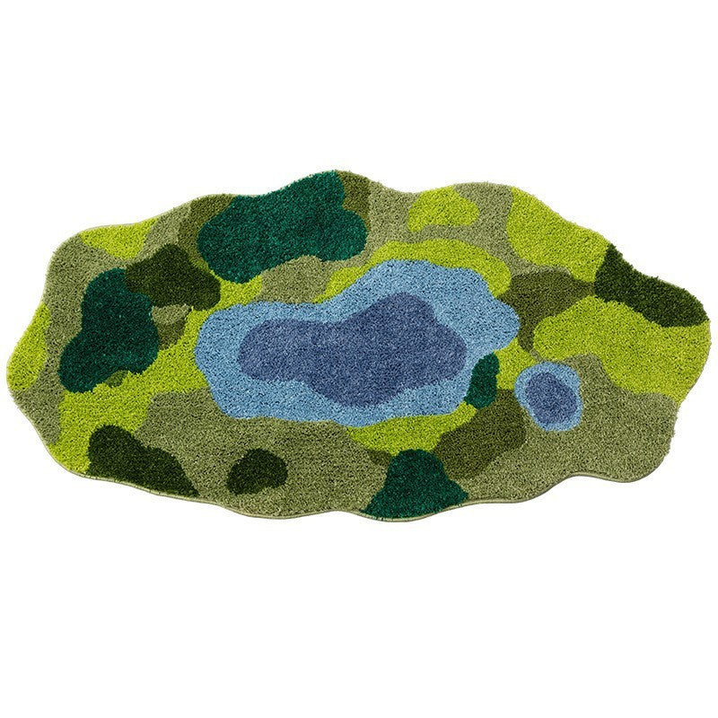Fashionable Living Room Anti-skid Flocking Floor Mat