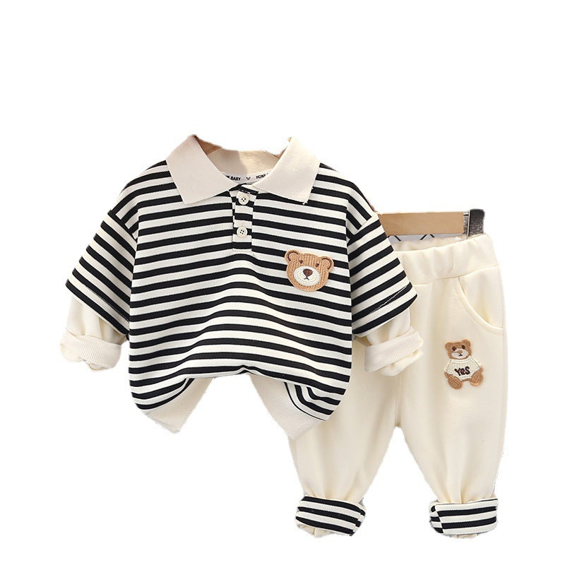 Little Children's Clothing Children's Fake Two-piece Suit Collar Baby Boy Suit