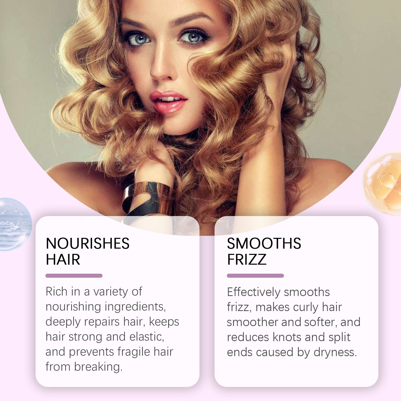 Nourishing Hair Smoothing Manic Hair Brightening Elastin