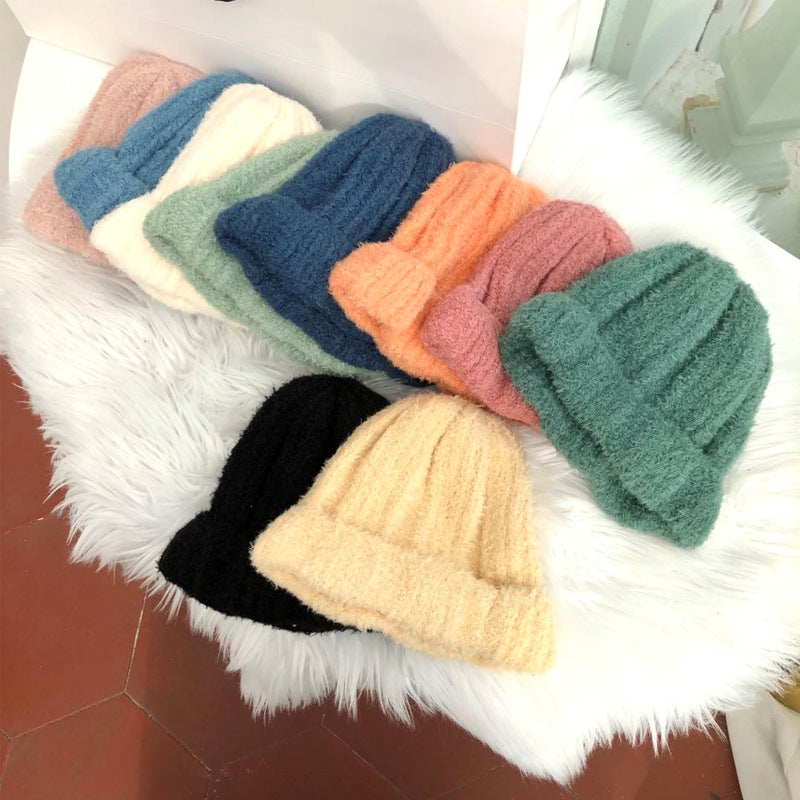 Macaron Color Women's Knitted Wool Warm Hat