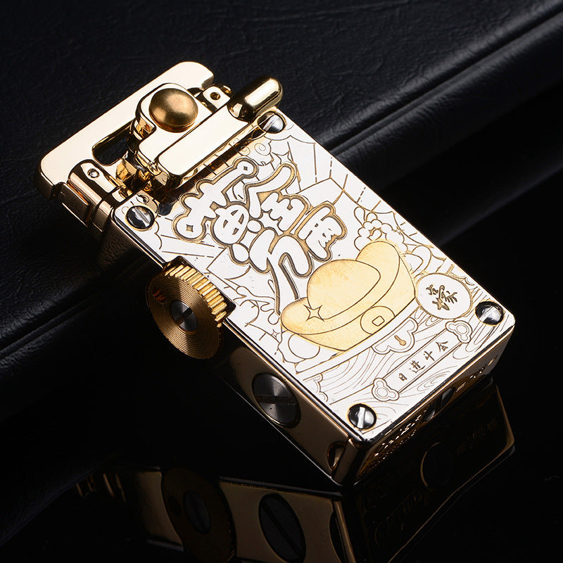 Grinding Wheel Windproof Rocker Arm Kerosene Lighter