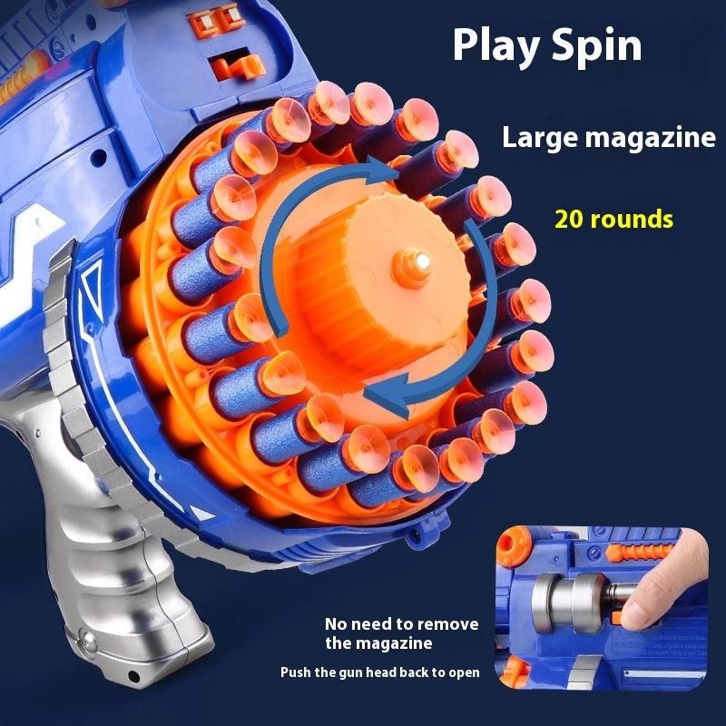 Pistolet jouet électrique à tir continu pour enfants avec balles souples