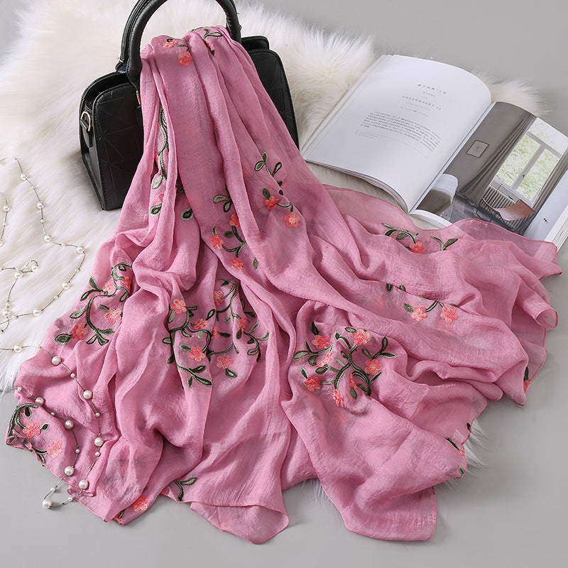 New Autumn And Winter Women's Long Embroidered Scarf