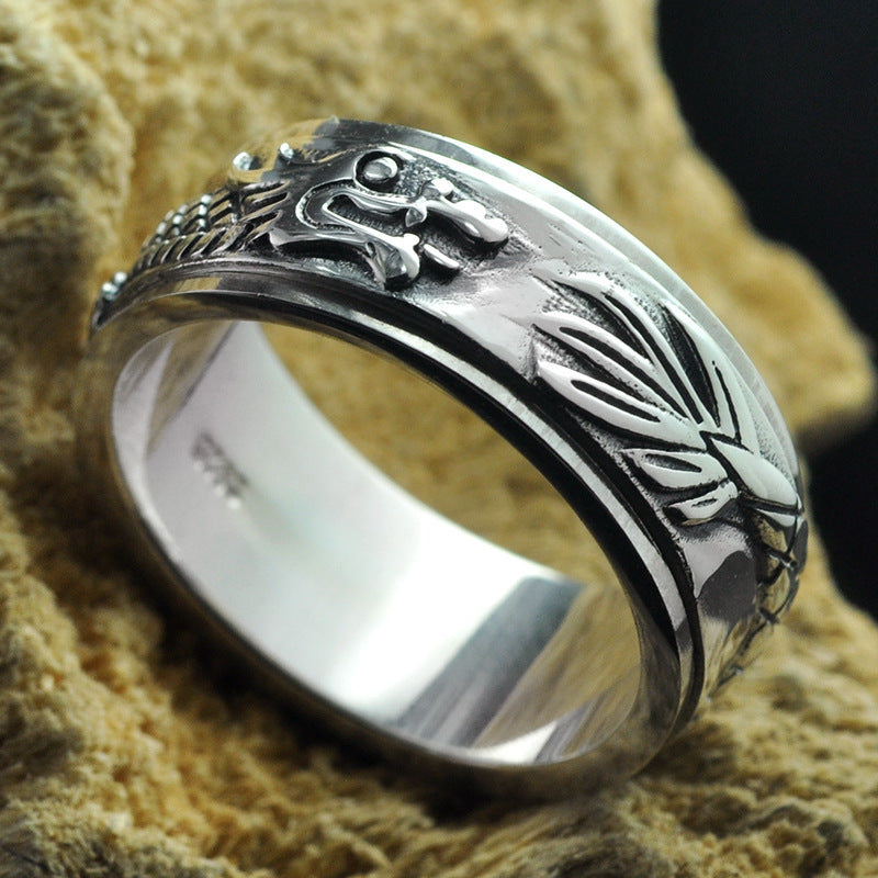 Rotatable Wide Ring Domineering Retro Fashion