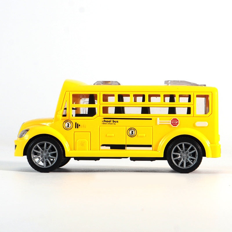 Children Boy Inertia Warrior Campus Bus Toy Car Model