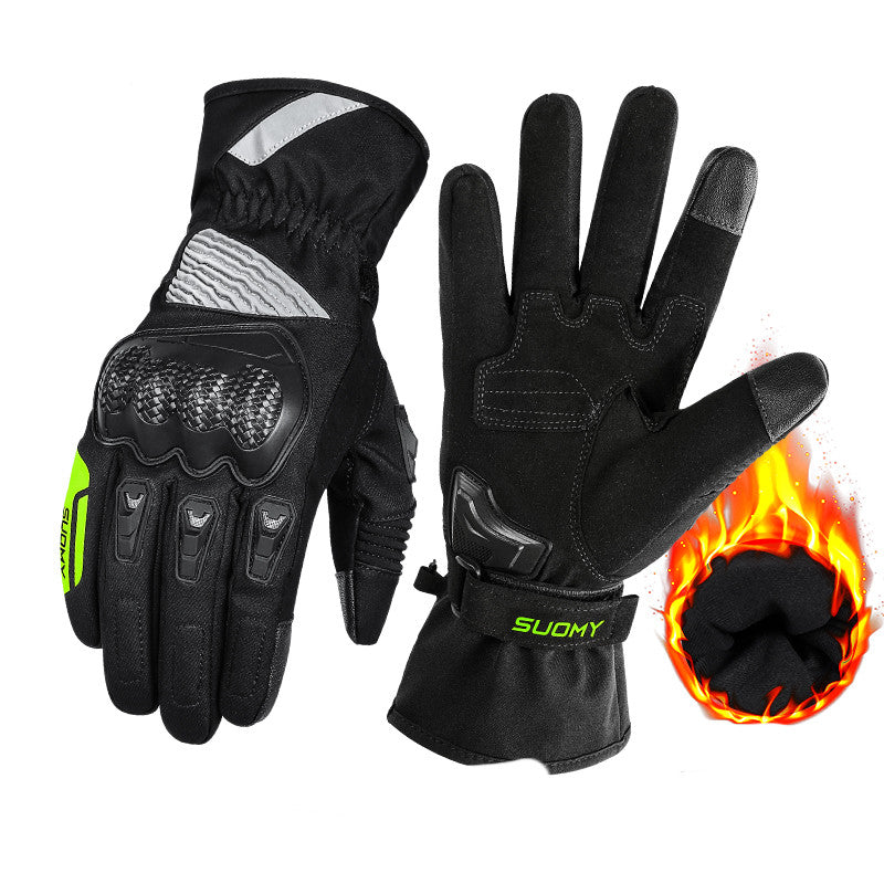 Warm And Thickened Locomotive Anti-fall Long Full-finger Riding Equipment