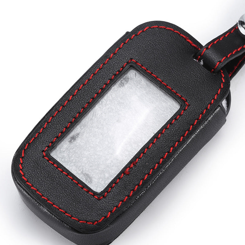 Car Leather Key Bag For Russian Alarm Key Cover Key Shell
