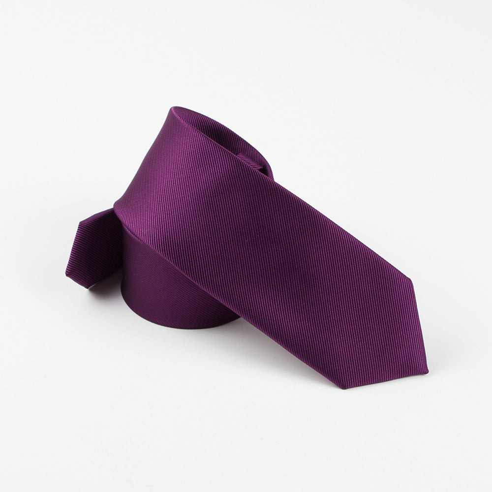 Polyester Yarn Jacquard Fashion Monochrome Thread Tie
