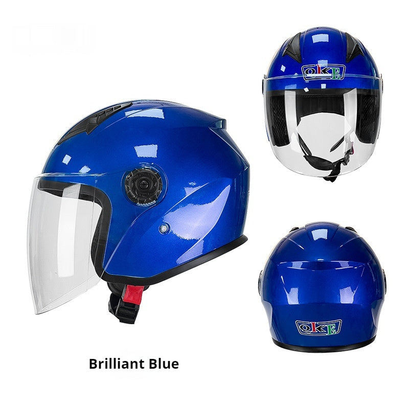 Three-quarter Helmet Electric Car Motorcycle Four Seasons Universal Riding Helmet