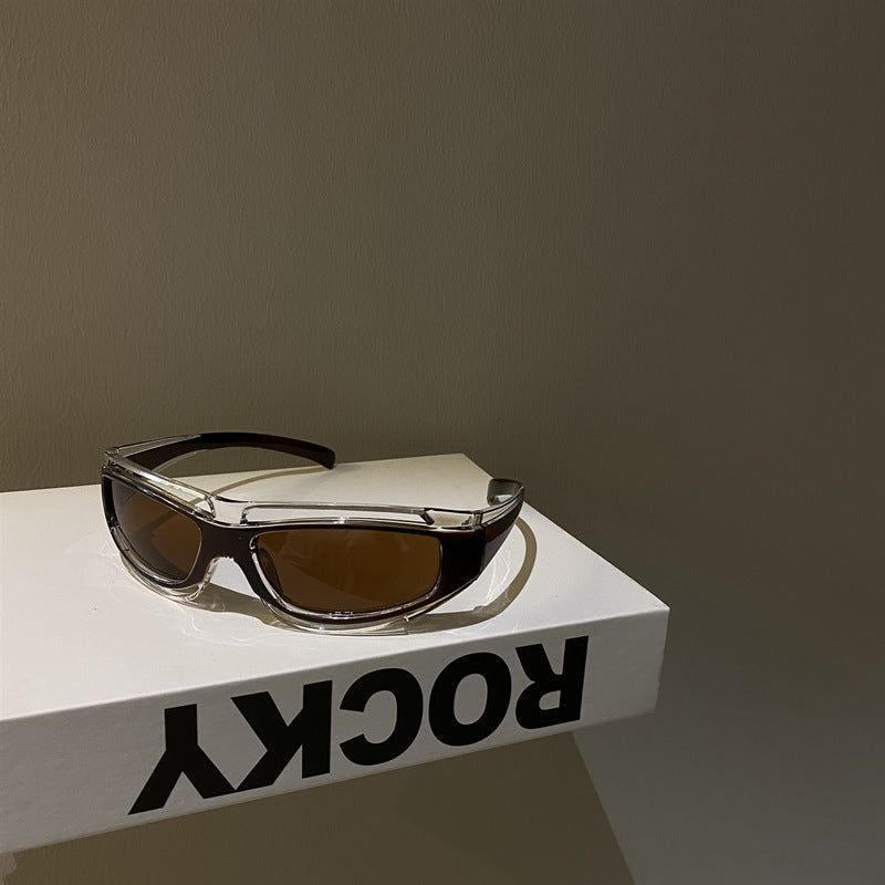 Punk Red Funny Technology Glasses Anti Sun
