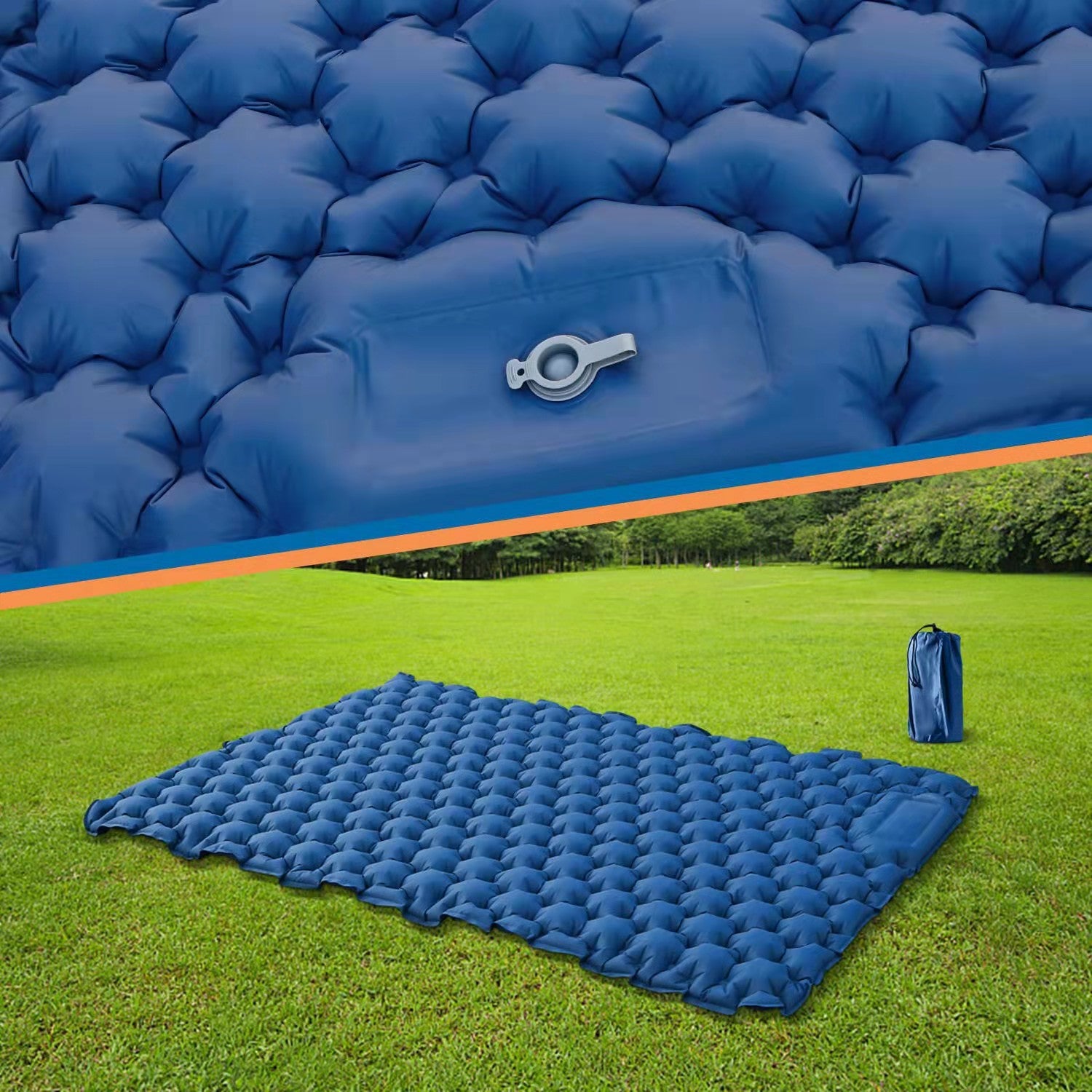Outdoor Inflatable Foot Pedal Light Portable Camping Air Mattress