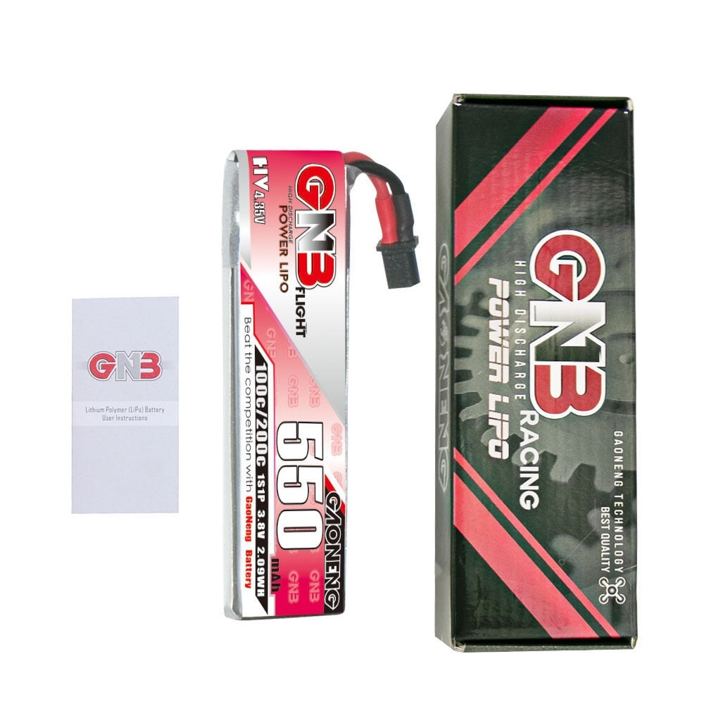 GNB High Energy 550MAH 1s 38V Remote Control FPV UAV Power HV Lithium Battery A30 Plug