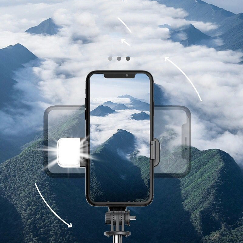 Compatible with Apple, Longer Bluetooth Selfie Stick Tripod Multi-function