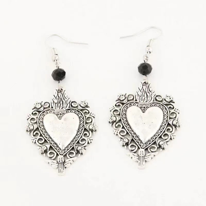 Retro Love  Fashion Punk Style Jewelry Earrings For Men And Women