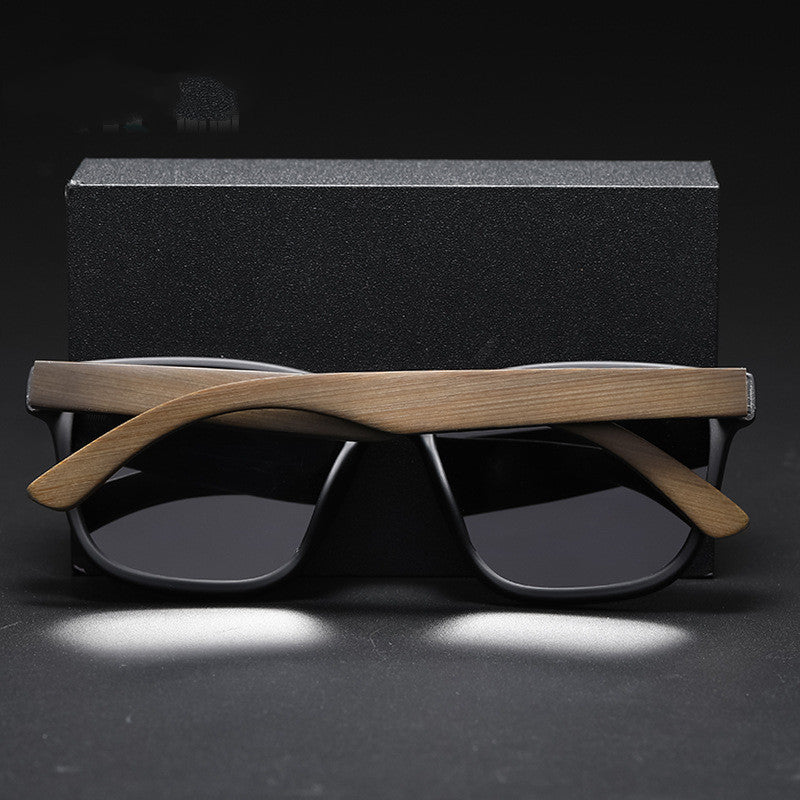 Square Bamboo Wooden Leg Men's And Women's Same Style Fashion Personality Color Film Polarized