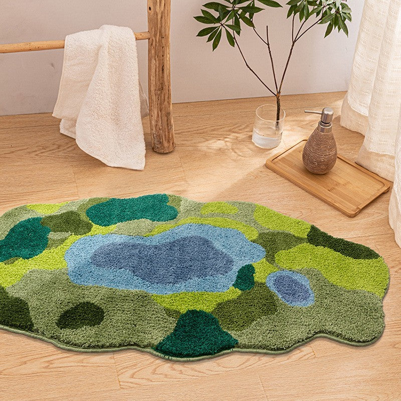 Fashionable Living Room Anti-skid Flocking Floor Mat