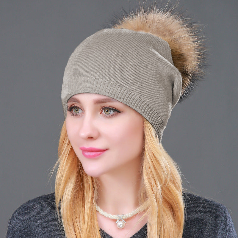 Autumn And Winter Women's Knitted Wool Hat