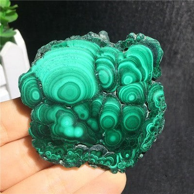 Natural Malachite Green Grinding Slice Mineral Specimen Ornamental Stone