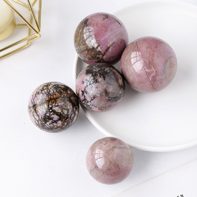 Natural Crystal Rose Stone Ball Ornaments
