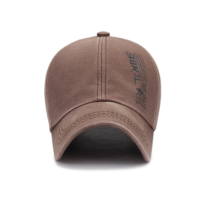 Distressed Baseball Cap Casual Men's Washed Slub Cloth Hat