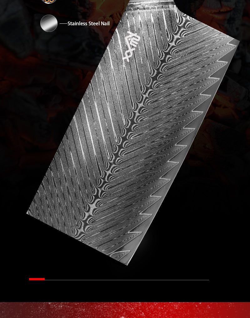 Damascus Kitchen Knife Slicing And Cutting Meat And Fruit Knife